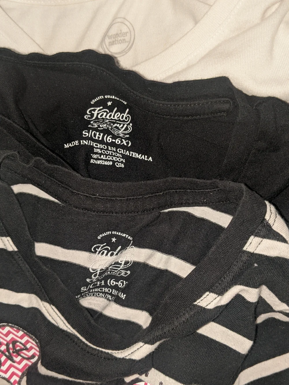 Girls Black & White Striped Heart Tee & Sweat Pants